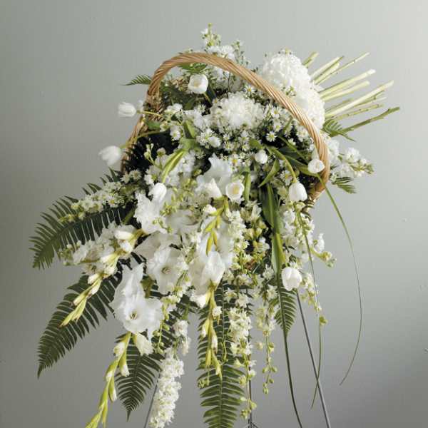 WHITE BASKET EASEL- ON SALE WAS $189