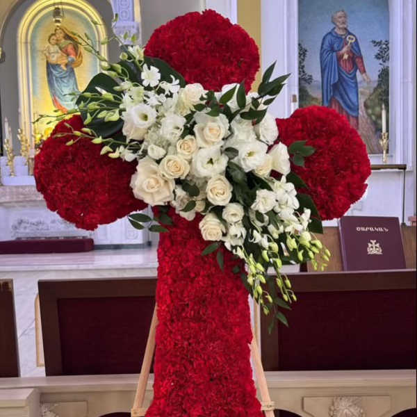 Medium Sized Cross Sympathy Arrangement