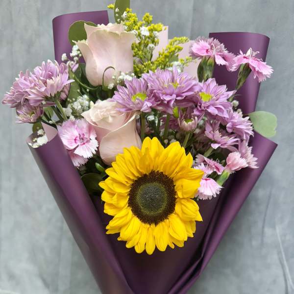 Lavender sunshine bouquet
