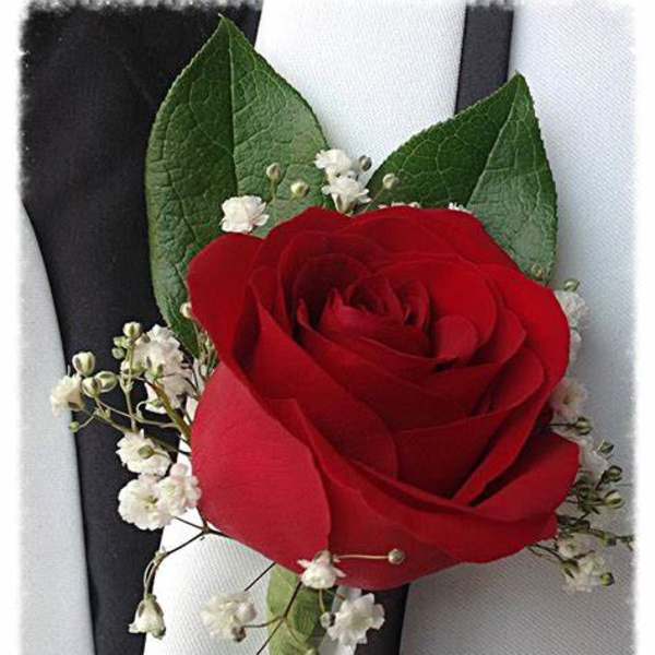 Red Boutonniere