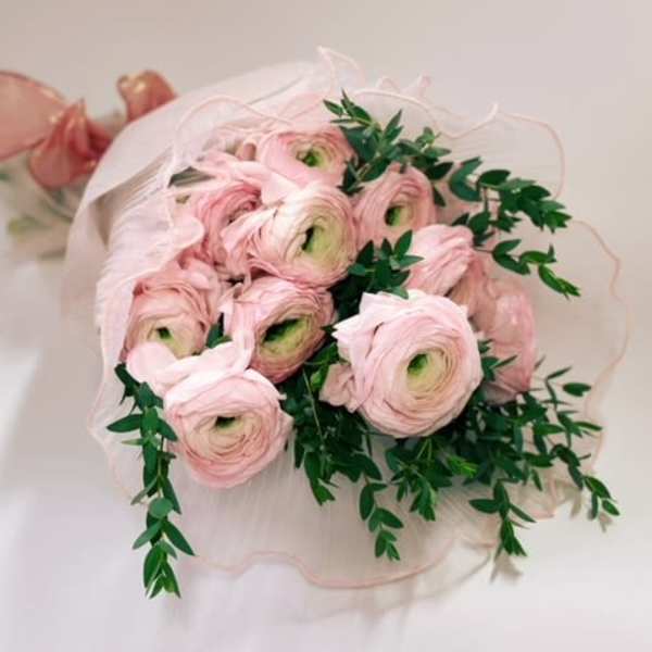 Wrapped Bouquet Of Ranunculus
