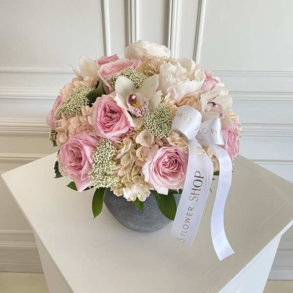 MFS Peony Garden Blooms (Cement Vase)