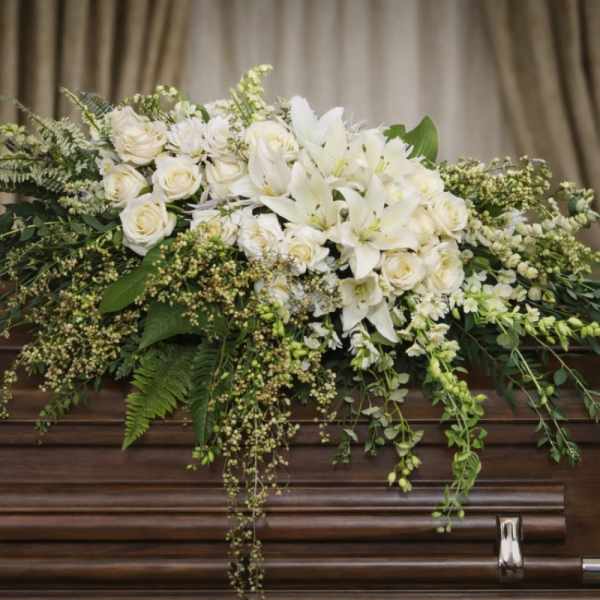 Garden Elegance Casket Spray