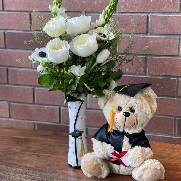 Congrats Grad Bouquet & Bear