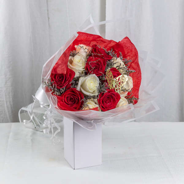 Butterfly Embrace (12 Roses)