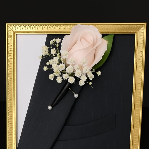 Pink Boutonniere
