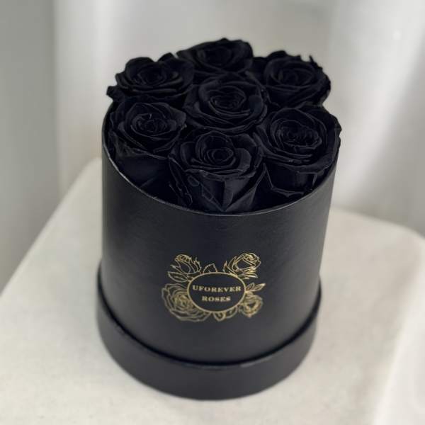 Forever Roses in Black