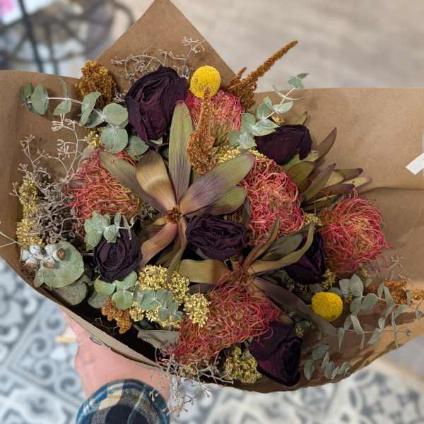 Pin Cushion Protea Dried Bouquet