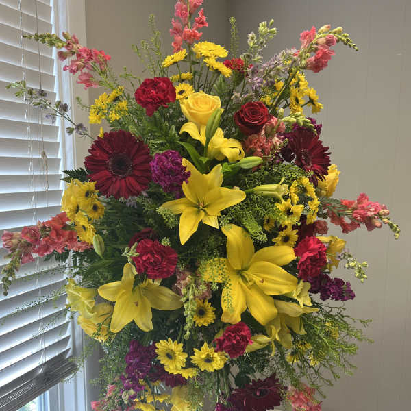 Primary color standing spray