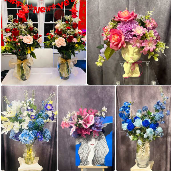 Personalized flowers arrangement