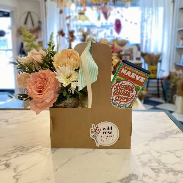 Coco Blooms Gift Set in a carrier (Happy Birthday)