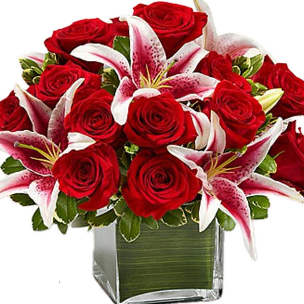 Roses and Lilies beauty combo