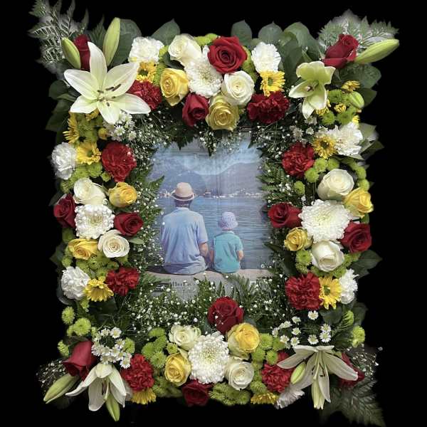 Funeral picture arrangement
