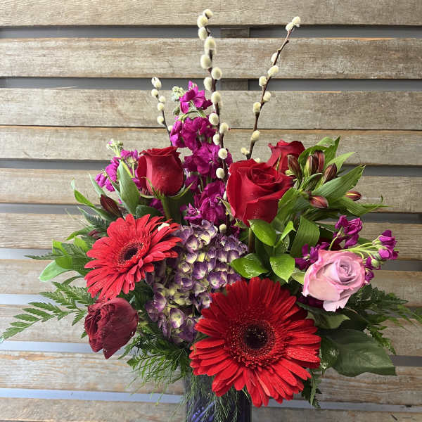 Jewel tone bold color arrangement