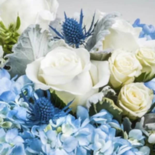 Passover Gift white blue designer choice flower collection
