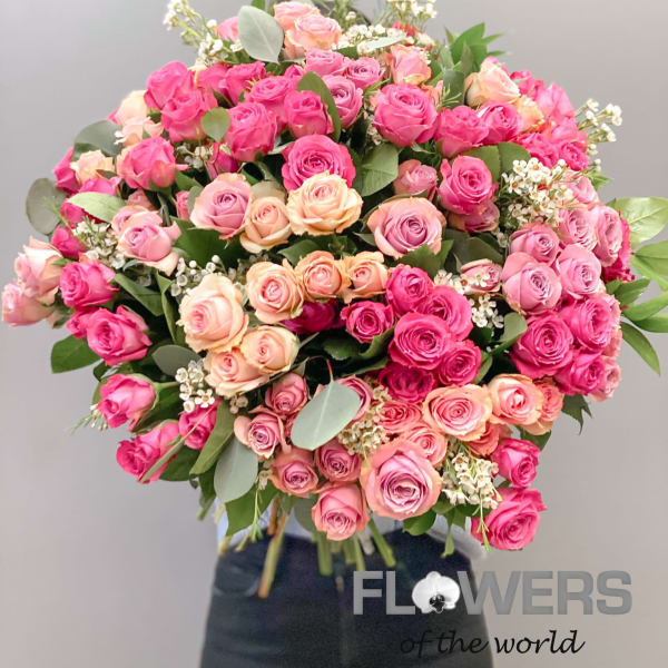 Shades of Pink Spray Roses Bouquet