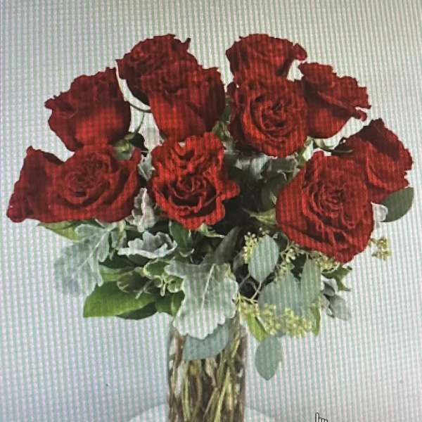 1 DOZEN LONG STEM RED HEARTS ROSES