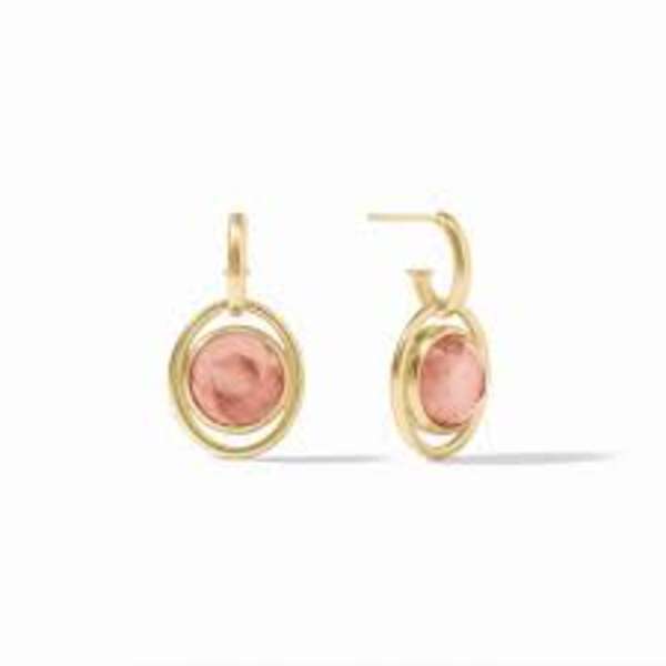 Laguna Hoop and Charm Earring - Iridescent Melon