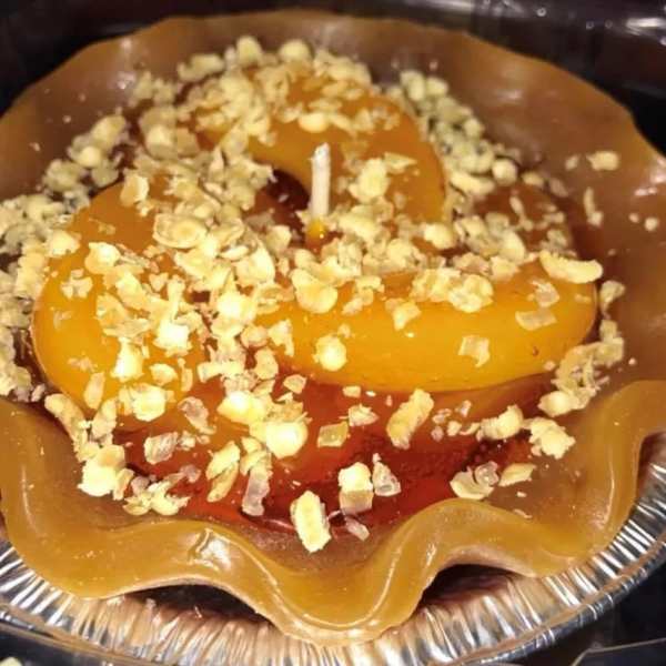 5" Peach Pie Tart Candle