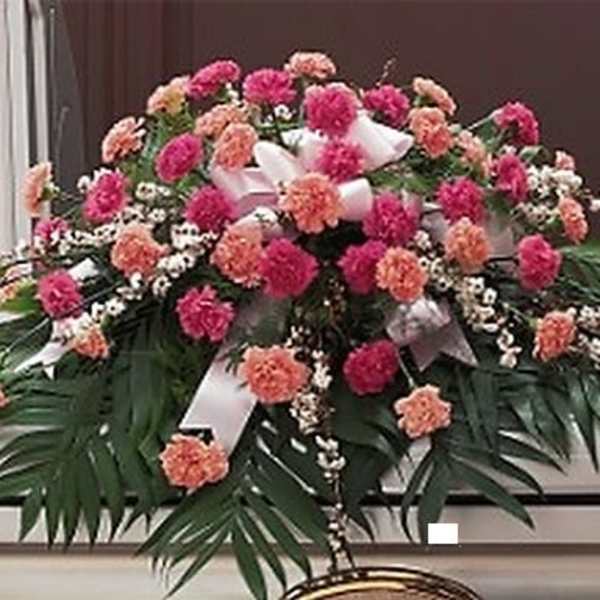 Delicate Pink Casket Spray