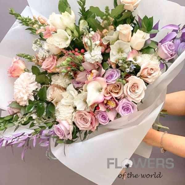 Pink, White, Lavender Bouquet