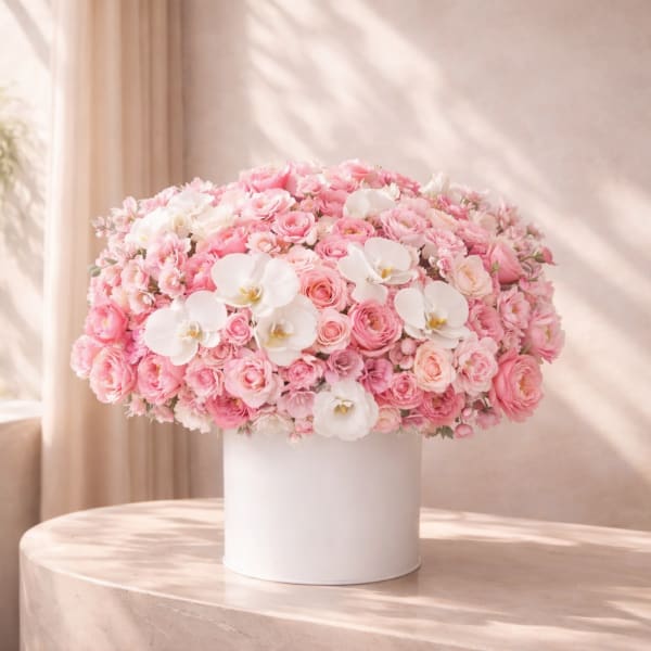 Luxury Pink Rose & Orchid Arrangement