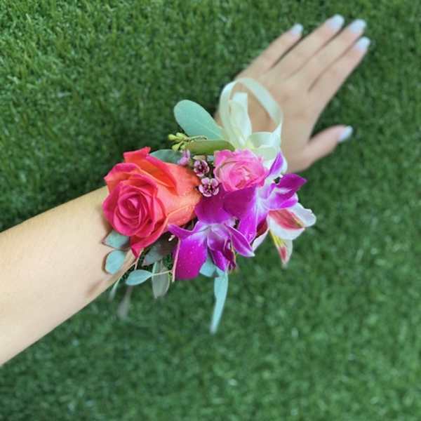 Colorful Orchid Wrist Corsage