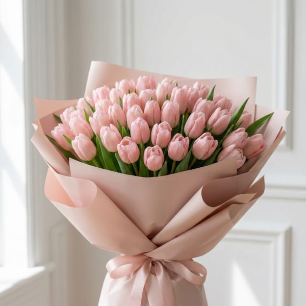 Fifty Pink Tulips Bouquet ™