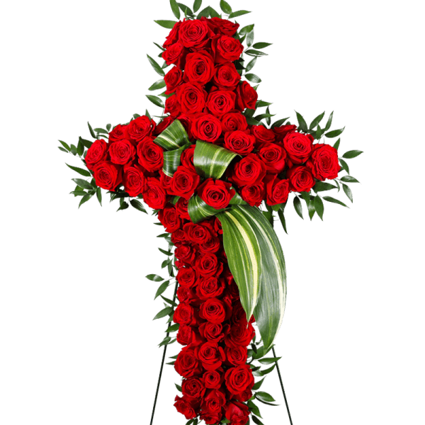 Heavenly Rose Cross 30"