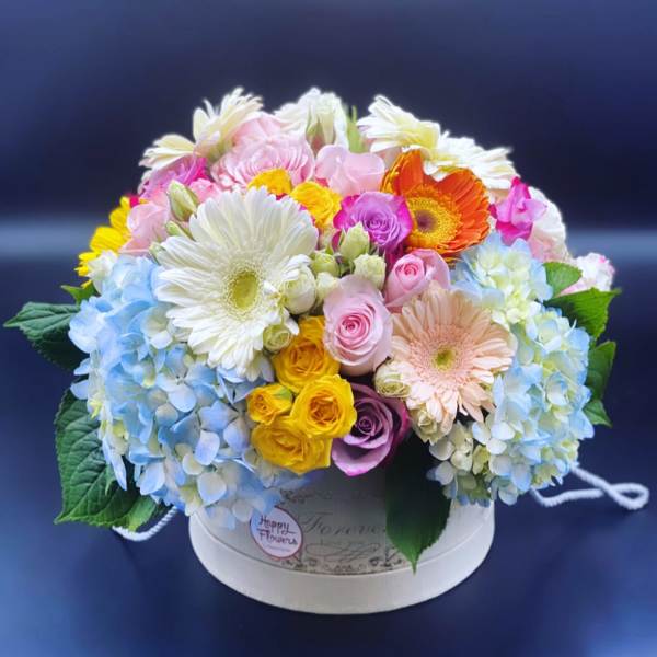 Flowers mix in a box