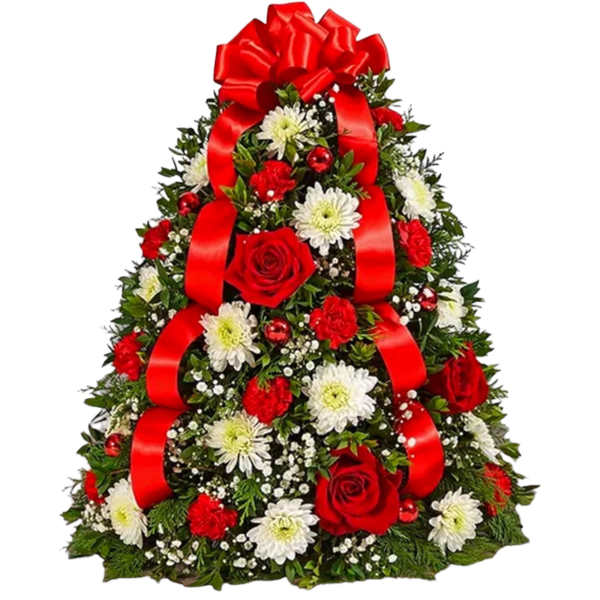 Holiday Flower Tree Arrangement - Luxury