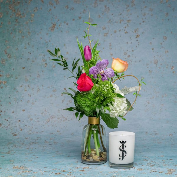 Petals & Glow (With JS Candle)