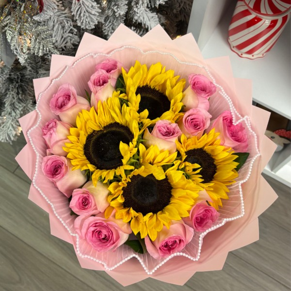 Pink sunflowers