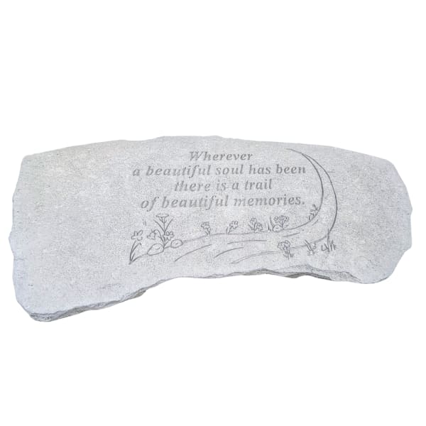"Wherever a beautiful soul..." Memorial Stone Bench