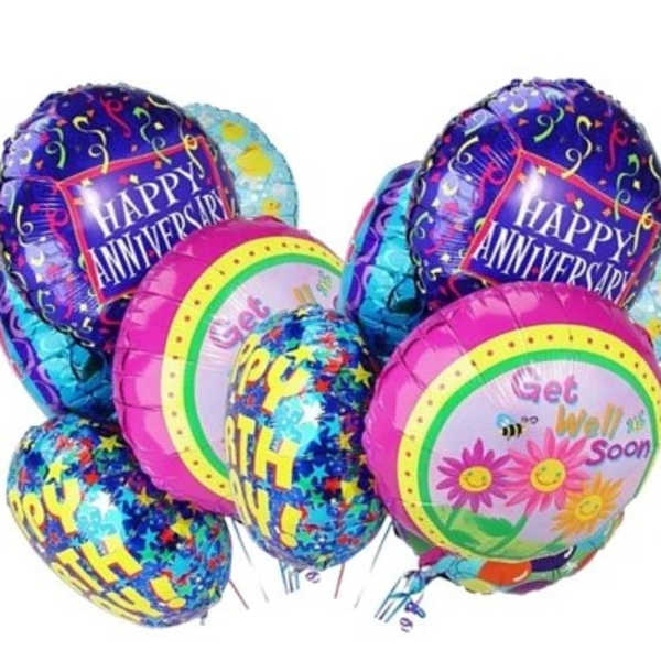 Ten Mylar Balloon Bouqet