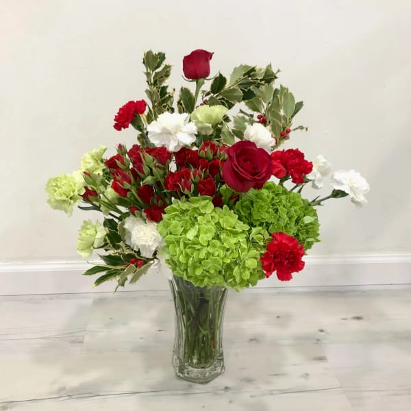 Christmas bouquet in a vase