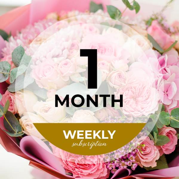 1 month - Weekly Flower Subscription