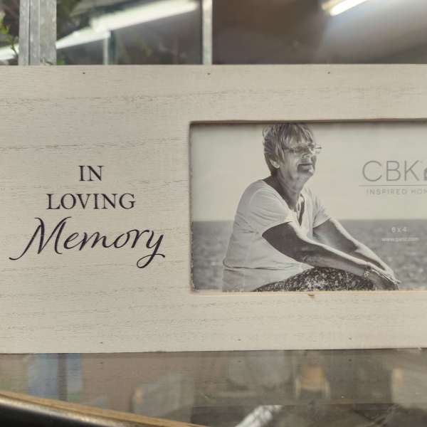 "In loving memory" picture frame