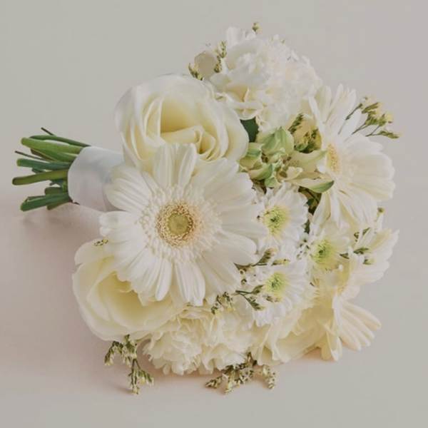 Pure white mini dance bouquet