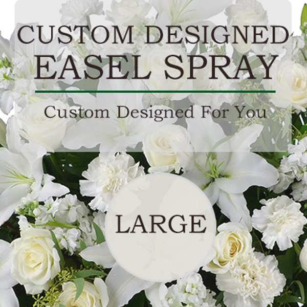 Custom Standing Spray All White Large (if wanting to add a color to this please call)