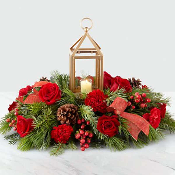 I'll Be Home for Christmas Centerpiece with Lantern