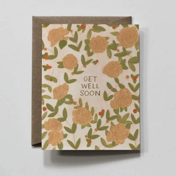 Get Well Soon Gold | Floral & Greenery Health Recovery Card