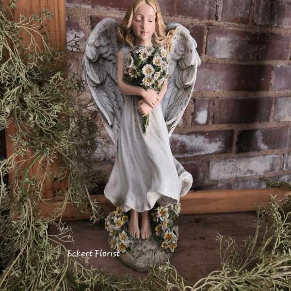 Eckert Florist's Angel With Flowers