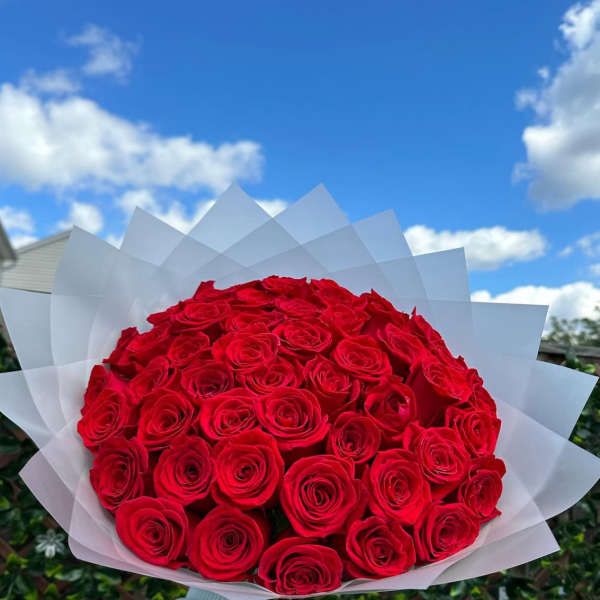Hand Wrapped Bouquet of Roses