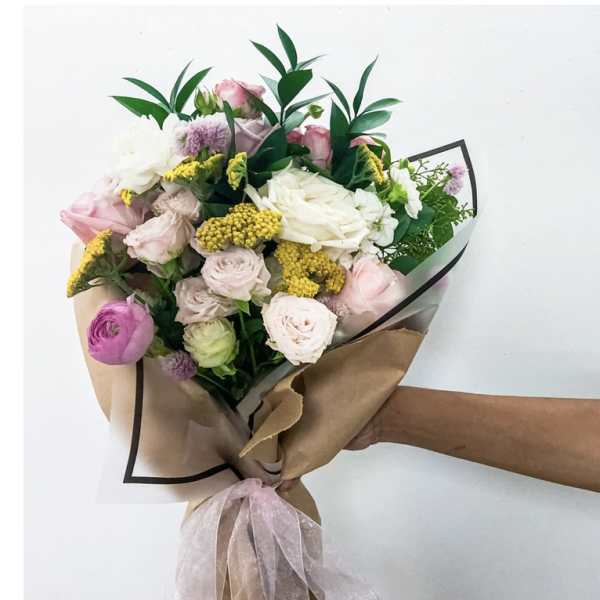 Hand wrapped seasonal bouquet