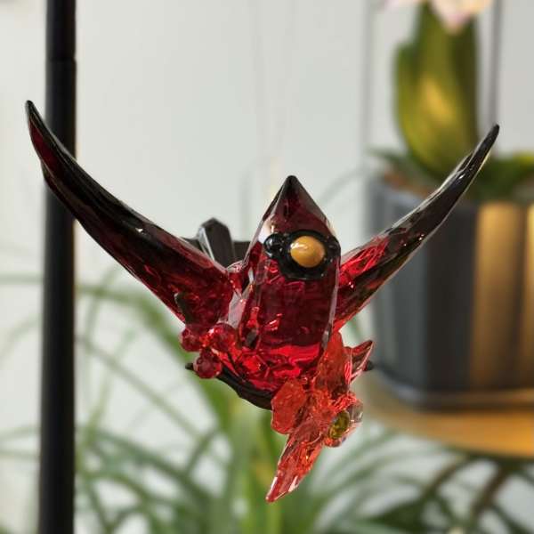 Cardinal in Flight Crystal Expressions Ornament