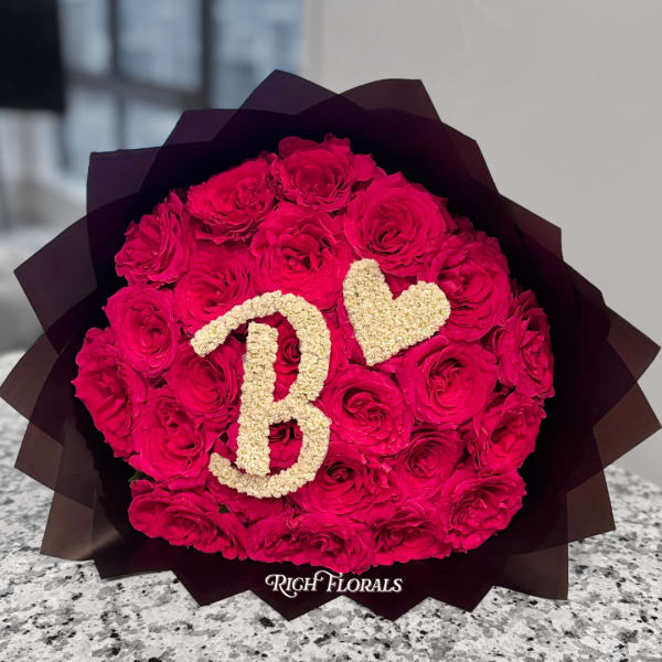 Initial Heart Bouquet