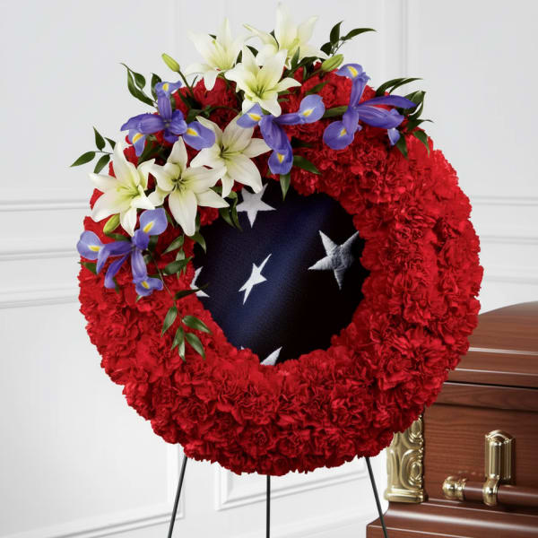 Faithful Hero Floral Wreath