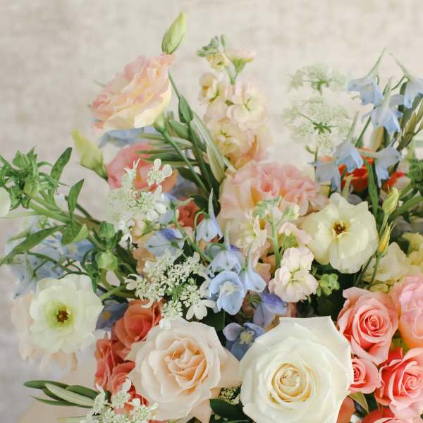 Spring Wrapped Designer's Choice Flower Bouquet (no vase)