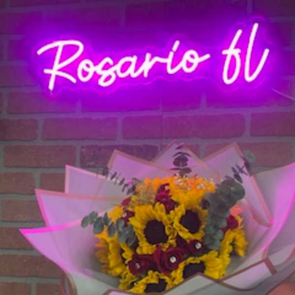 SUNFLOWERS AND RED ROSES BOUQUET